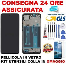 DISPLAY LCD ORIGINALE FRAME MOTOROLA MOTO G84 5G XT2347 TOUCH SCREEN VETRO NERO