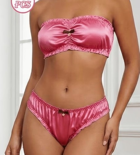 Piece sexy pink satin - 2,