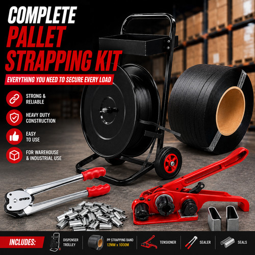 Complete pallet strapping kit - complete,