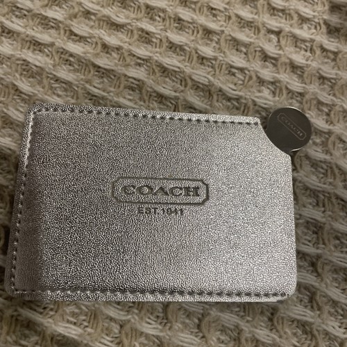 Silver coach slim pocket - silver,