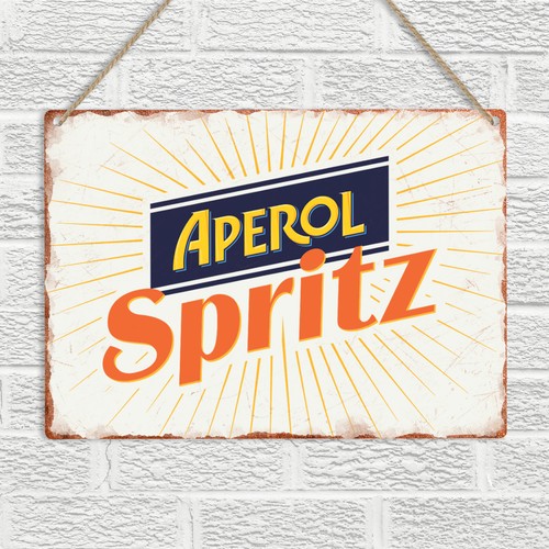 Aperol spritz metal wall sign - aperol,