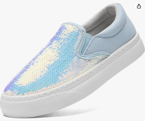 Slip sneakers glitter - on,