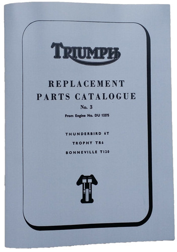 Triumph bonneville parts book - parts,
