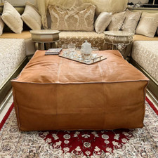 New Handmade Moroccan Relaxinng Square Genuine Pouffe Footstool Ottoman