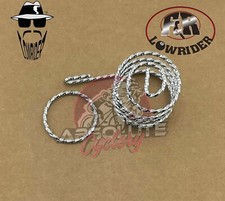 F&R ORIGINAL LOWRIDER BICYCLE STEEL SQUARE TWISTED CHROME BASEBALL BAT HOLDER.