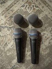 Shure Beta 57A Dynamic Microphone Dual Pack Used With Original 58 Grille