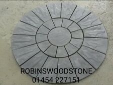 Concrete Charcoal Circle Patio