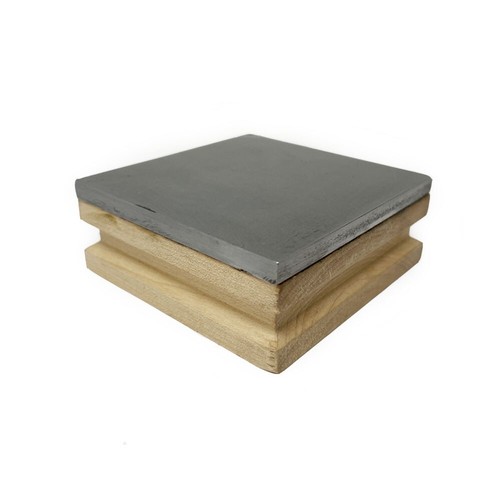 Steel bench block with wooden - steel,