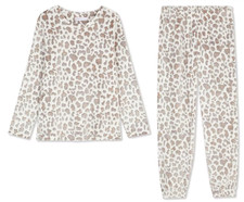 Ladies Fleece Pyjamas BROWN