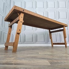 Vintage Folding Trestle Table