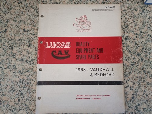 Lucas spare parts list - spare,