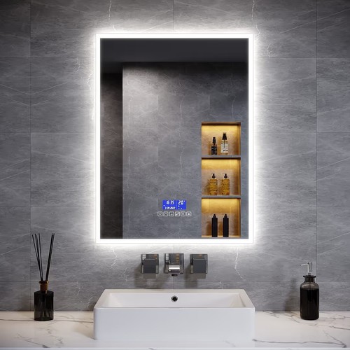 Elegant backlit led bathroom - backlit,