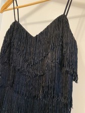 Black Fringed "Flapper"