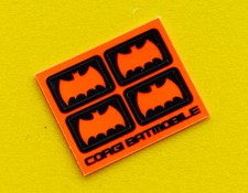 Corgi 'BATMOBILE' 267 door Bat Logo sticker decal reproductions fluorescent x4