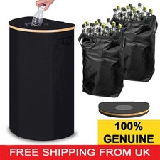 100L Large Oxford Recycling Bin Rubbish Dustbin Recycle Waste Kitchen Outdoor