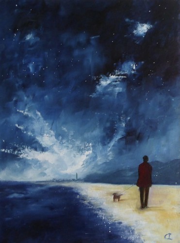 Seascape original oil painting - original,