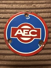 Enamel sign . Vintage AEC