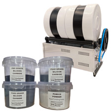 Rock Tumbler Kit - Dual Barrel Tumbling Machine & Grit Pack