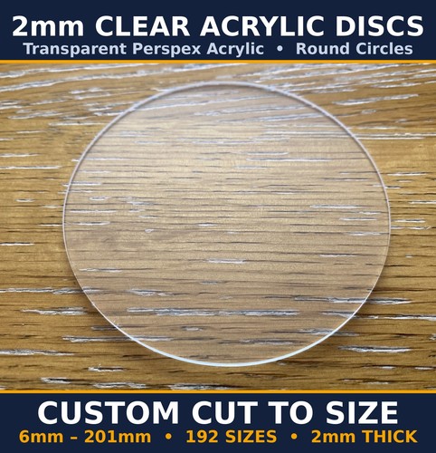 Clear transparent discs 2mm - clear,