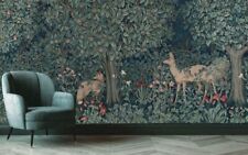 William Morris Whimsical Forest Wallpaper Mural Removeable Washable Peel & Stick
