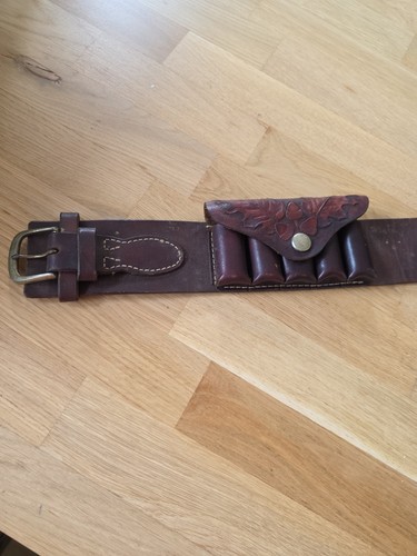Vintage leather cartridge belt - vintage,