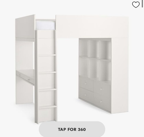 Loft bed frame full - full, with