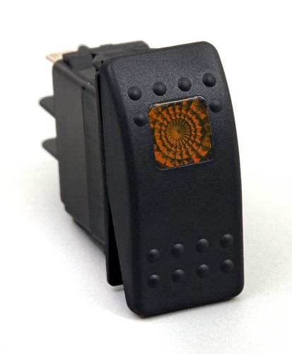 Rocker switch amber off - amber, on