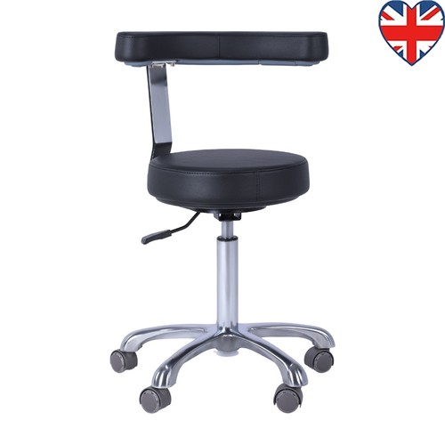 Adjustable rolling stool with - adjustable,