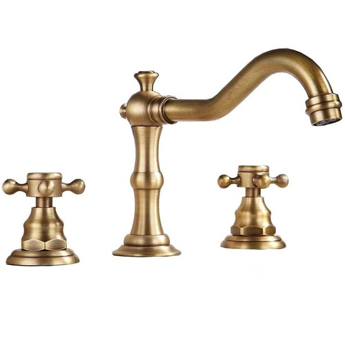 Antique brass widespread - widespread, 3