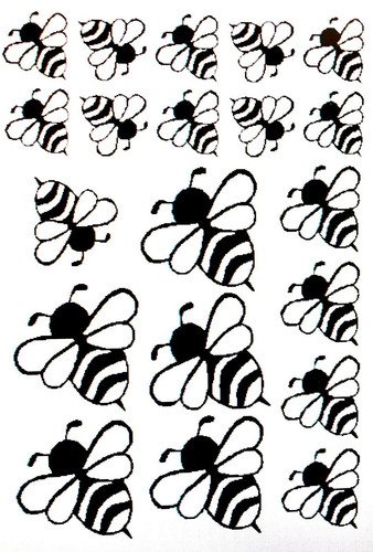 Bumble bees sizes vinyl - 20,