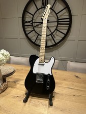 PERFECT Condition Fender Squire Telecaster (Black & White)+ Accessories