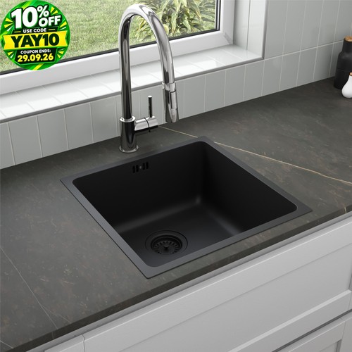 Grey inset kitchen - grey, sink