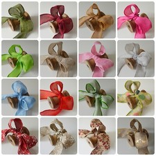 Hessian Faux Burlap/Hessian/Jute Wired Ribbon 38mm Rustic Christmas Bow Making