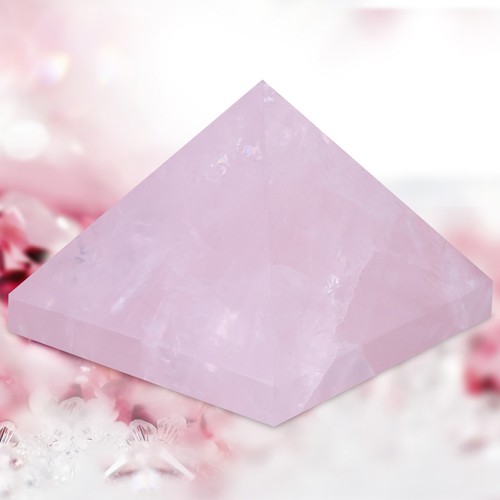 Natural pink crystal pyramid - pink,