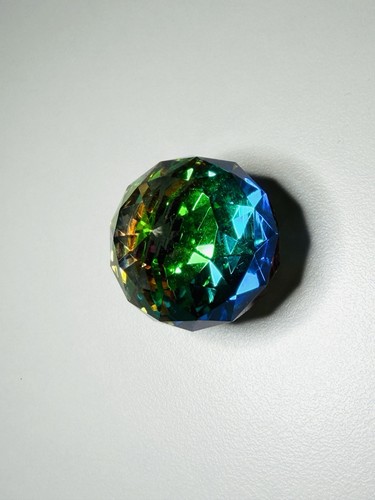 Multicolor faceted crystal - faceted,
