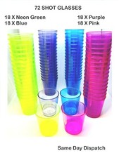 72 Disposable Plastic Glasses