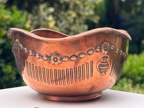 Copper cachepot mini planter - cachepot,