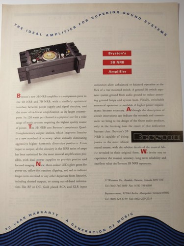 Bryston nrb amplifier - bryston,