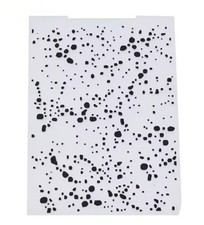 Embossing Folder - 6" x 4" - INK Splatter - PAINT Droplet - BACKGROUND - Crafts