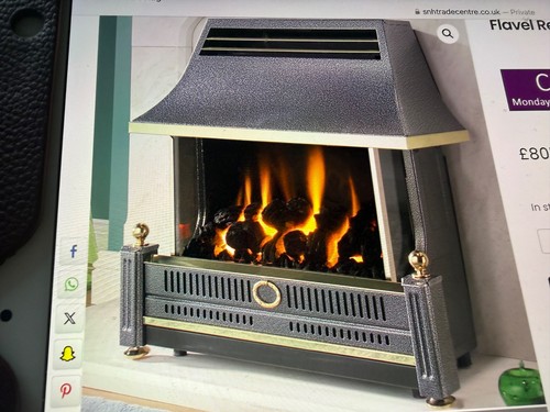 Flavel renoir gas fire - gas,