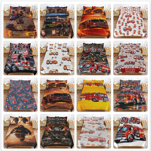 Fire engine truck doona - doona, duvet