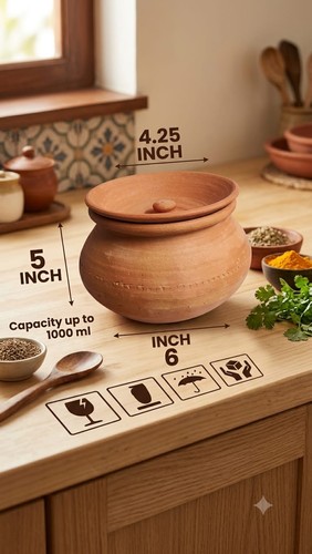 Traditional clay pot with - clay,
