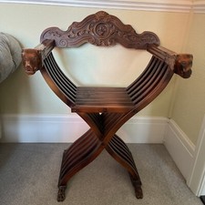 Savonarola Chair Italian Throne Folding Chair Carved Armchair Lion Hero