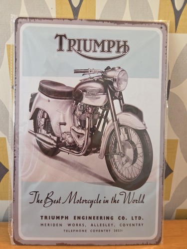 Triumph motorcycle tin sign - triumph,