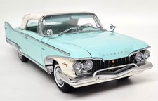 Sunstar 1/18 Plymouth Fury Closed Convertible 1960 White Aqua Diecast Model Car