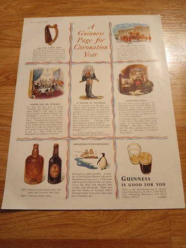 Guinness original 1953 print - guinness,