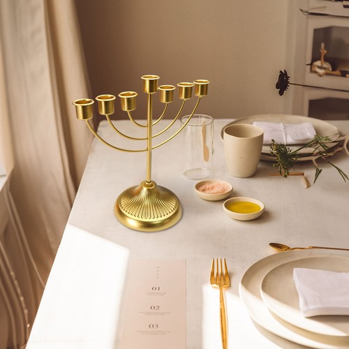 Arm candelabra gold candle - 7,