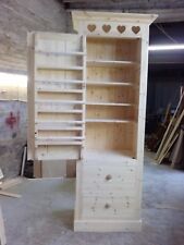 FREESTANDING BESPOKE HANDMADE SOLID PINE KITCHEN LARDER CUPBOARD - UNWAXED