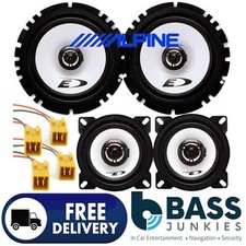 Fiat Punto MK2 1999-10 ALPINE 800 Watt 2 Way Front & Rear Door Car Speakers Kit