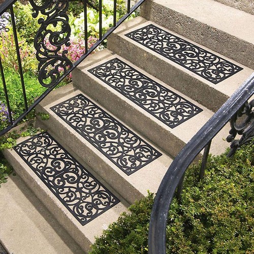 Pack rubber stair mats - 4,
